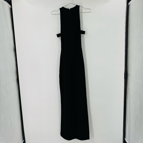 NBD Late Night Gown Side Cut Outs Maxi High Neck Black Size XS - Picture 10 of 11